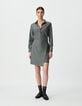 Women’s grey wraparound shirt dress-1 Women’s grey wraparound shirt dress-1