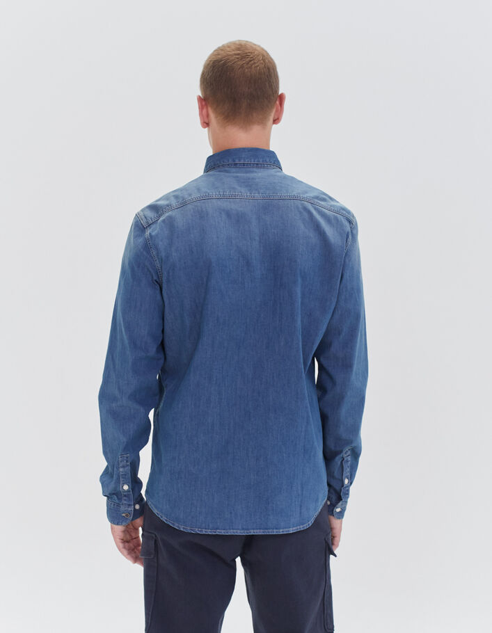 REGULAR jeanshemd indigoblauw Heren-3