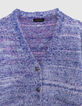 Chaqueta de punto azul y rosa para niña-3
