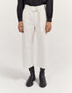 Jean ancho blanco high waist cinturón mujer-2