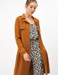 Camelbrauner Trenchcoat mit plissiertem Rücken I.Code-2
