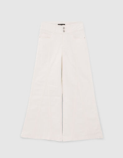 Weiße MOM-Mädchenjeans Maxi-Volumen - IKKS