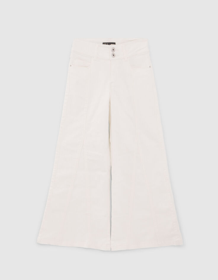 Weiße MOM-Mädchenjeans Maxi-Volumen-1