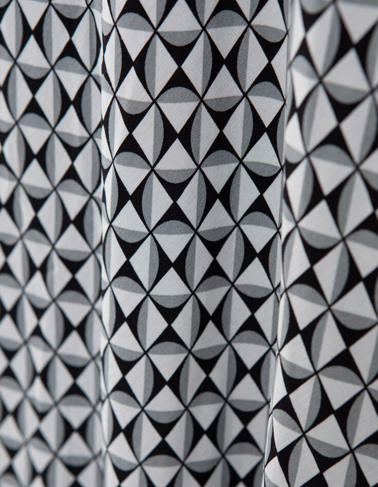 Gebroken witte rok met geometrische print Dames-6