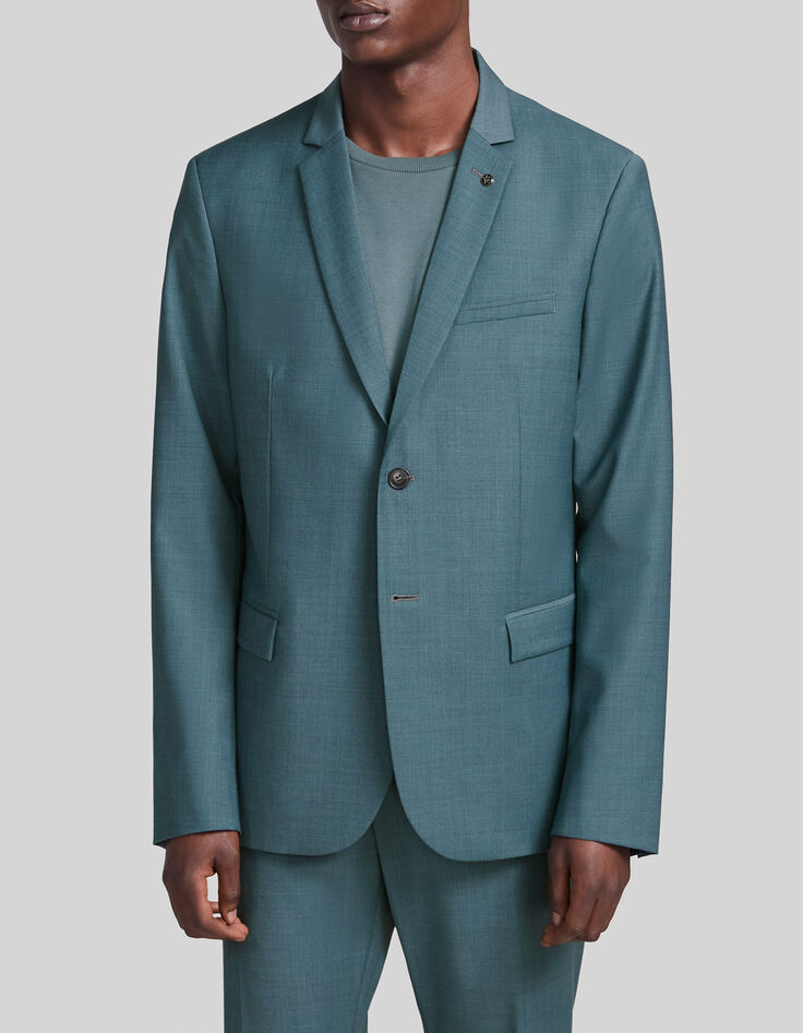Veste de costume vert bleut&eacute; Homme-2