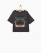 Tee-shirt gris anthracite SUMMER Sunshine fille-1