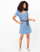 Robe en jean authentique à ceinture rayée I.Code-7
