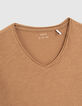 Men&rsquo;s cappuccino Essential V-neck t-shirt-5