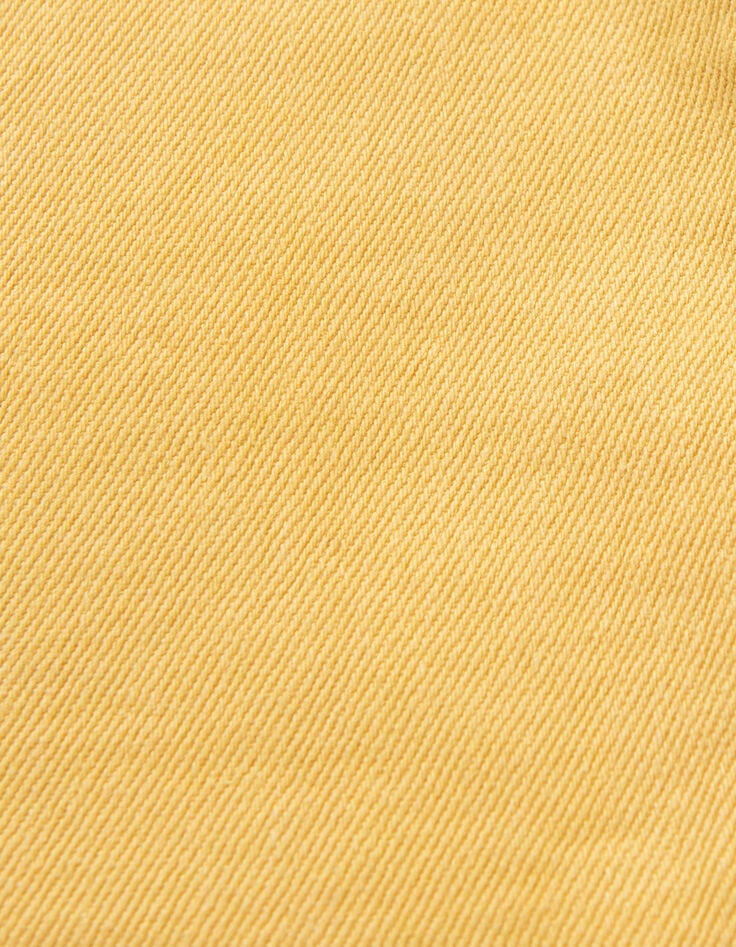 Girls' yellow denim skirt with rock jungle print scarf-7