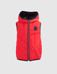 Ärmellose Jungen-Wendesteppweste Marineblau/Rot-2