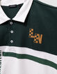 Boys’ green long-sleeved polo shirt, print and embroidery-8