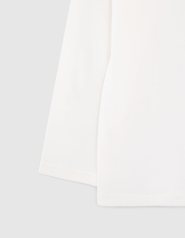 T-shirt blanc visuel profil sneakers garçon-5