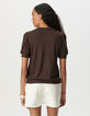 Camiseta marrón irisado punto acanalado irisado-3