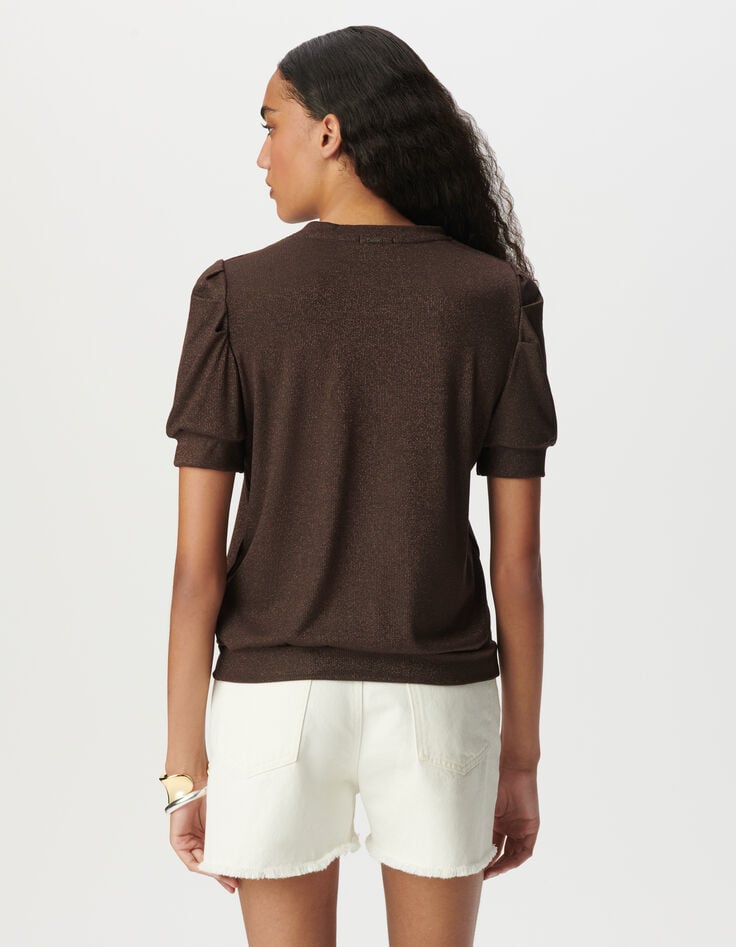 Camiseta marrón irisado punto acanalado irisado-3 Camiseta marrón irisado punto acanalado irisado-3