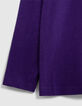 Violettes Jungen-T-Shirt mit Motiven vorne und hinten-5