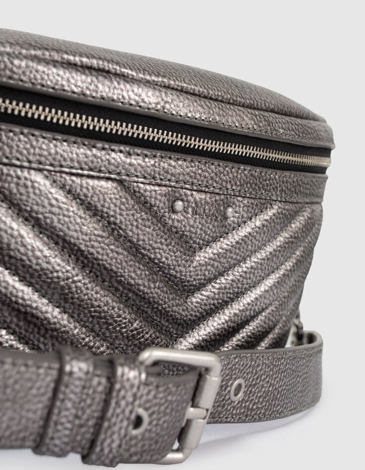 Sac banane 1440 METALLISE matelassé chevron femme-5