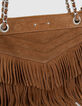 Sac pochette 1440 Reporter en cuir velours sable Femme-6