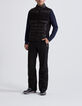 Men&rsquo;s black mixed fabric IKKS x DUVILLARD bodywarmer-8
