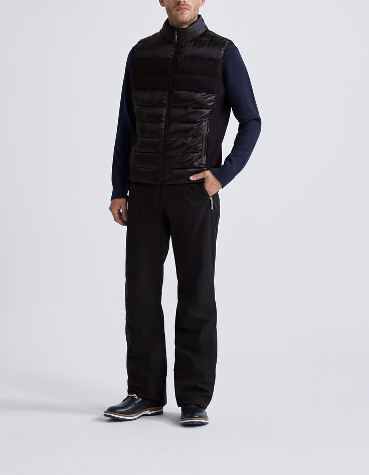 Men&rsquo;s black mixed fabric IKKS x DUVILLARD bodywarmer-8
