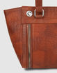 Sac cabas 1440 Small orange cuir embossé croco Femme-5