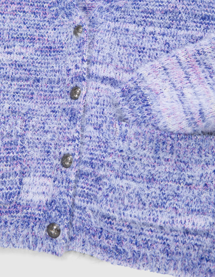 Chaqueta de punto azul y rosa para niña-7