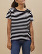 Matrozenshirt zwart met witte strepen met studs I.Code-2