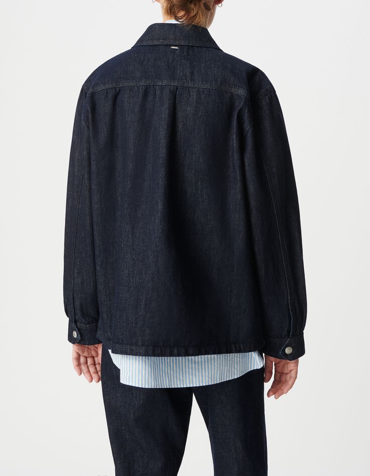 Dames Saharienne met rits in raw denim gerecycled katoen-3