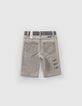 Jeansbermuda bleach grey biokatoen geborduurd jongens -4