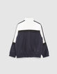 Boys&rsquo; navy, black, white nylon cardigan-3