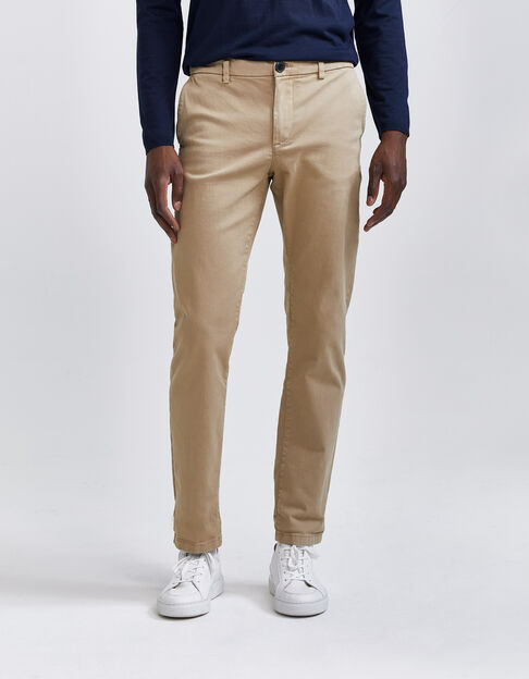 Pantalon chino slack - beige - IKKS - Prix doux Homme/Pantalon, jean,  bermuda, short de bain - Lora