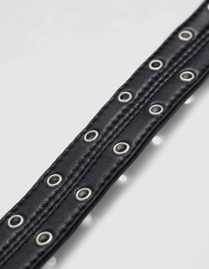 Ceinture IKKS En Cuir Argenté Vieilli - Taille 70 - Large - Occasion En Très Bon état