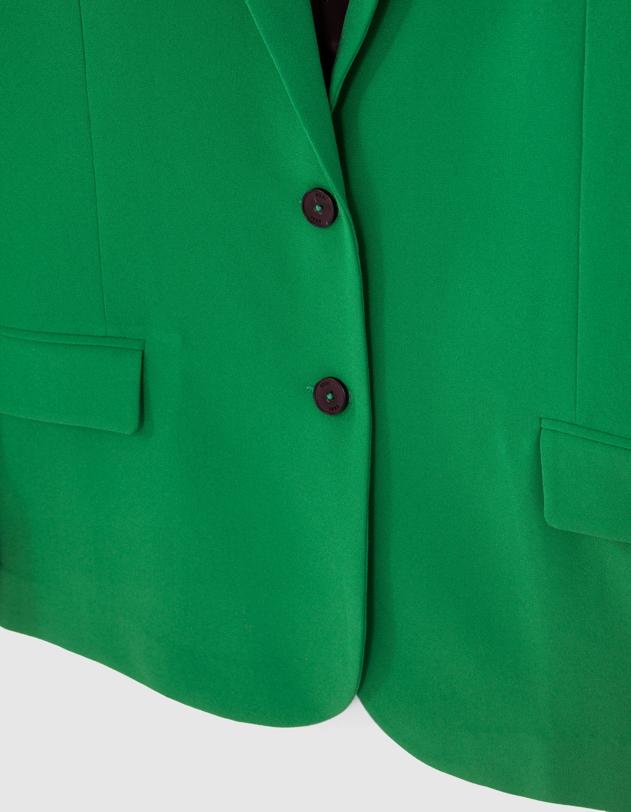 Veste de costume verte polyester recycle Femme IKKS