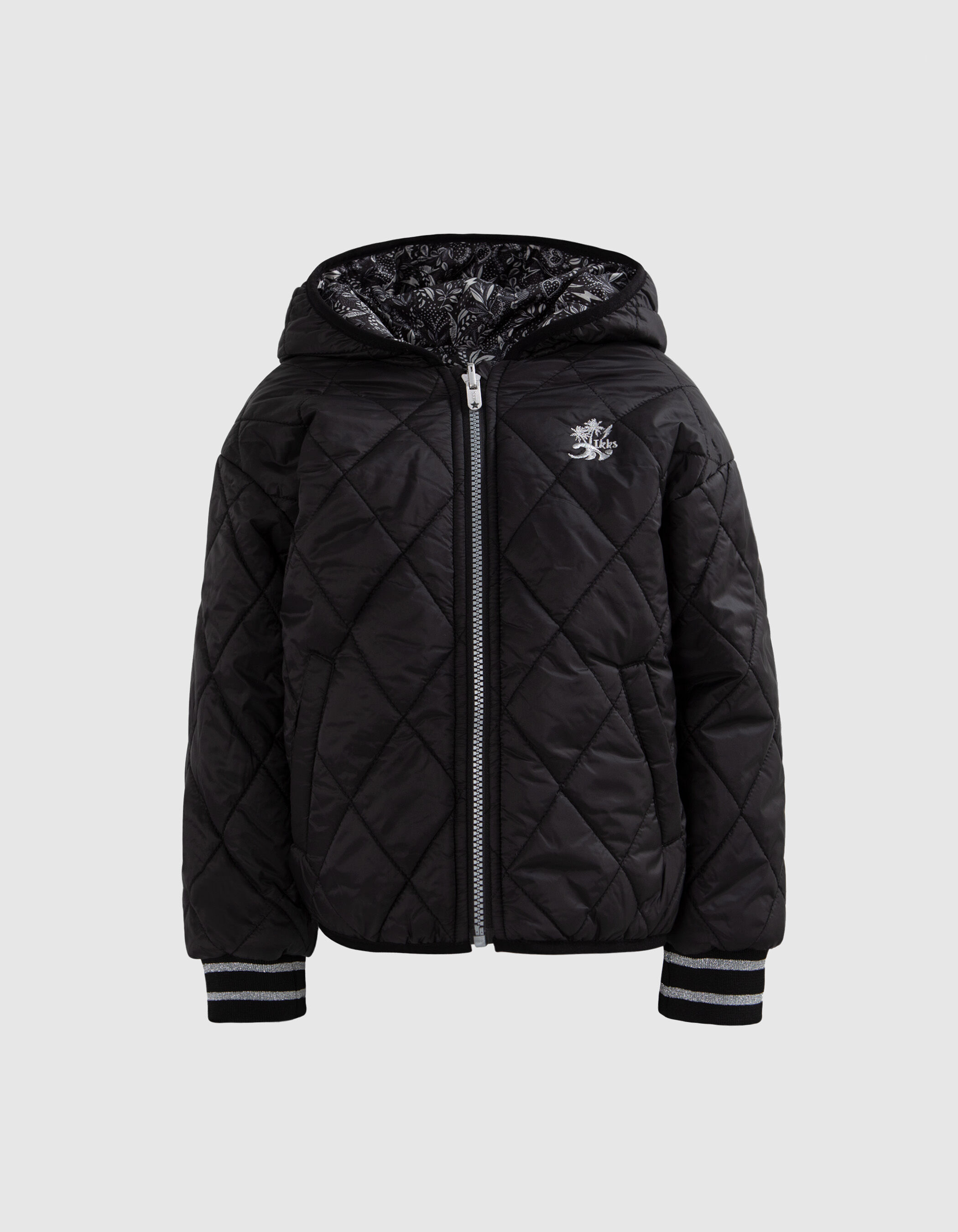 Girls black padded best sale jacket