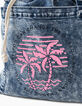 Bolso vaquero light blue con palmeras rosas niña-6