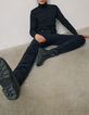 Pantalón SLIM terciopelo negro Hombre -1