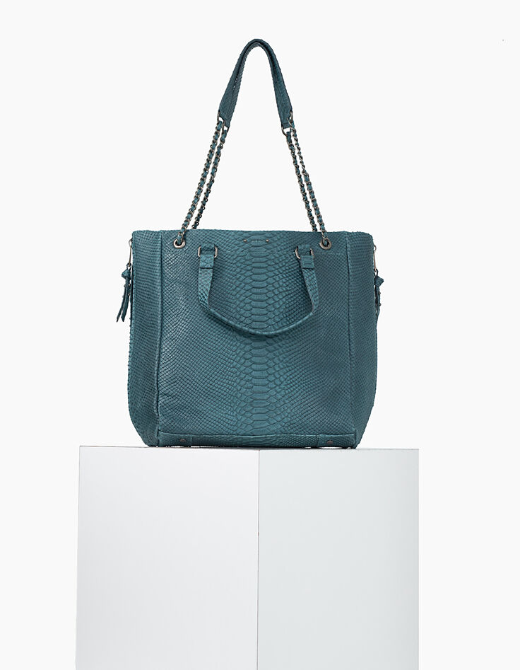 Women’s THE 1440 PRUSSIAN PYTHON Prussian reptile-look leather tote bag-2