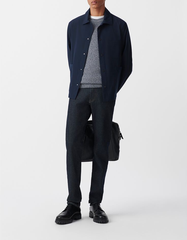 Men&rsquo;s navy COOLMAX seersucker jacket-1