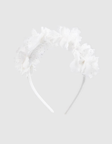 Diadema blanca flores 3D niña - IKKS