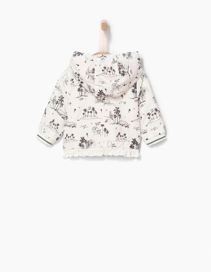Anorak blanco roto estampado L.A. bebé niña-2 Anorak blanco roto estampado L.A. bebé niña-2