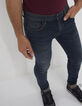 Blauwe slim herenbroek-1