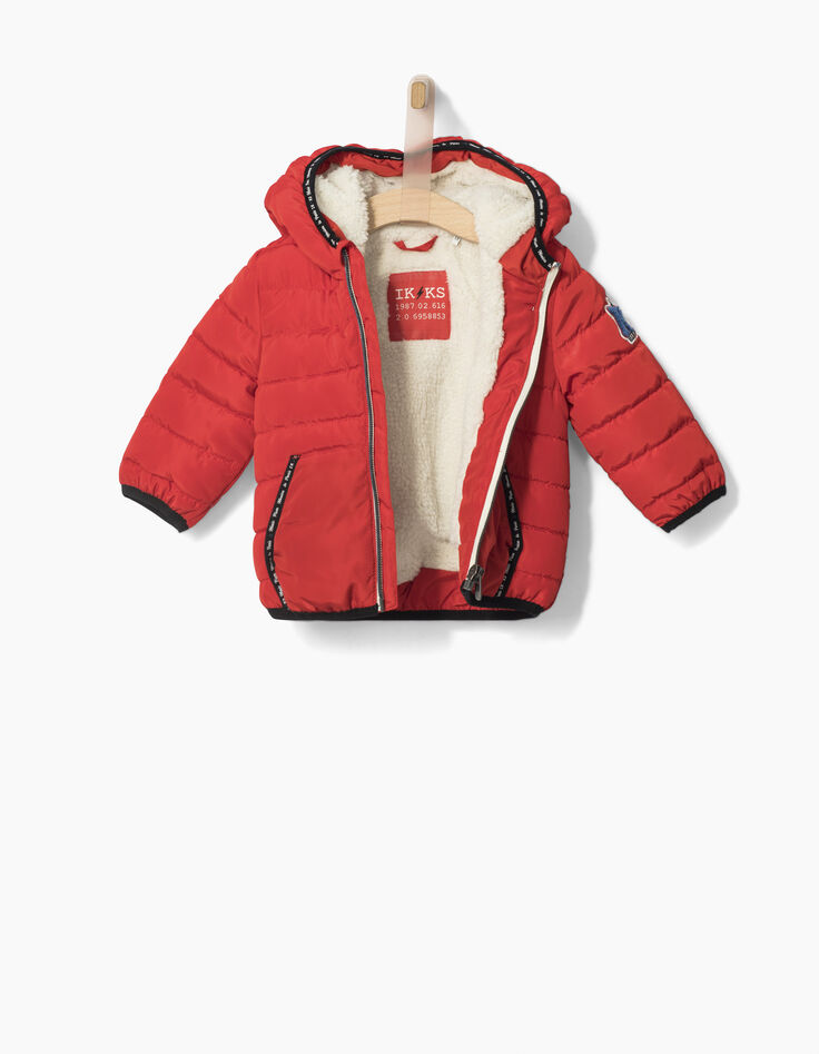 Chaqueta acolchada roja bebé niño -2