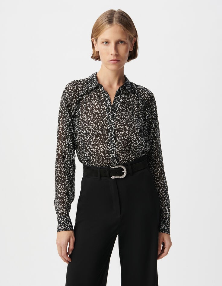 Pantalón recto de traje negro para Mujer-2