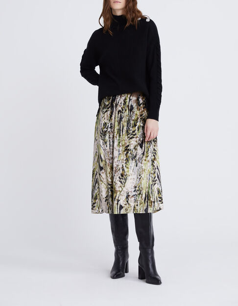 Jersey negro punto botones joya mujer - IKKS