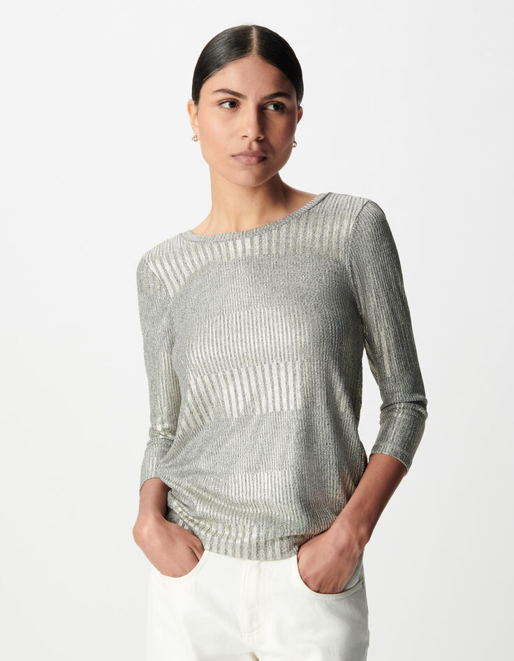 Women's rib knit tee with fixed back knot-4