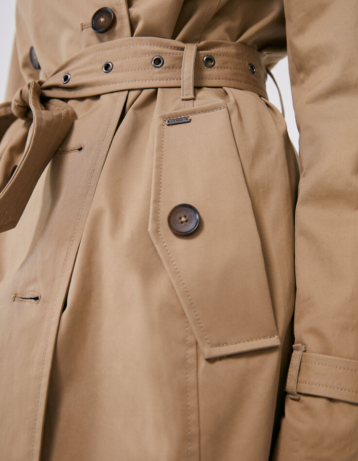 Women’s trench coat, removable hood and facing-7