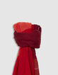 Fular rojo cuadros mujer-2