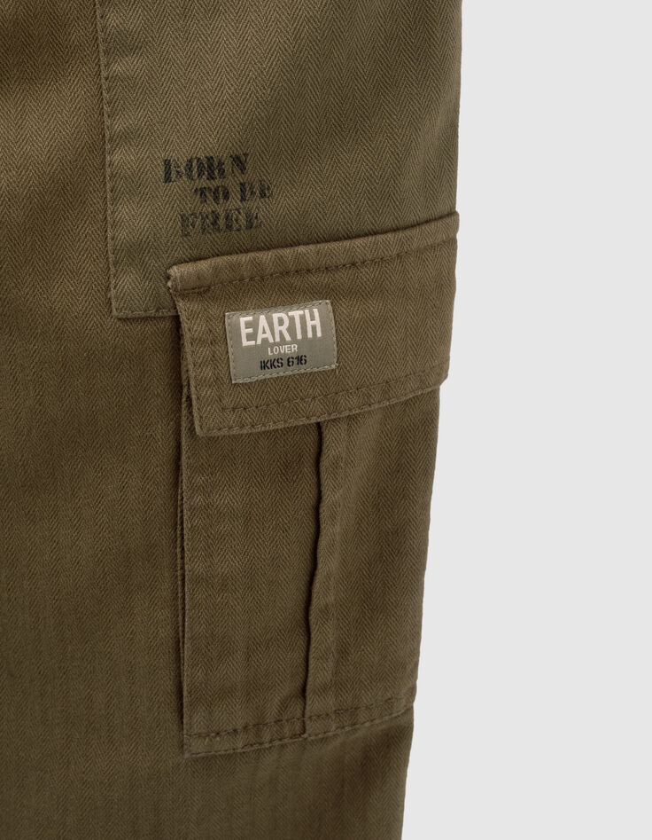 Boys’ khaki chevron combat trousers-6
