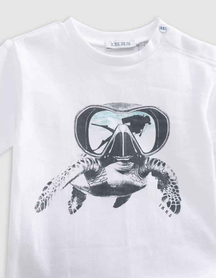 Set blaue Bermuda und weißes T-Shirt, Babyjungen-6