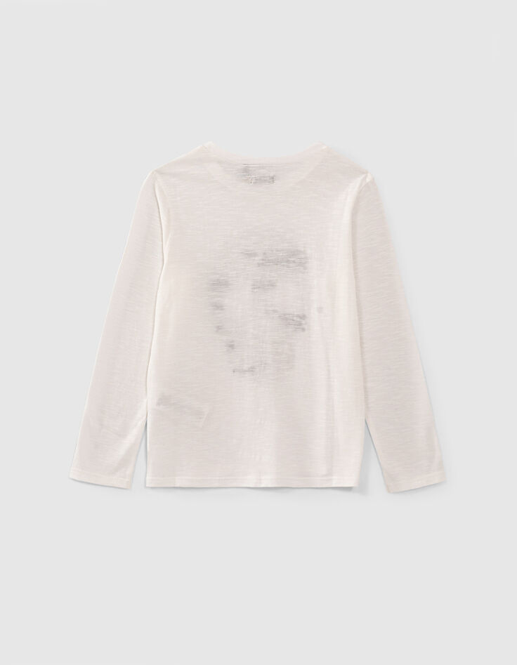 Boys’ off-white T-shirt with skull-writing-4