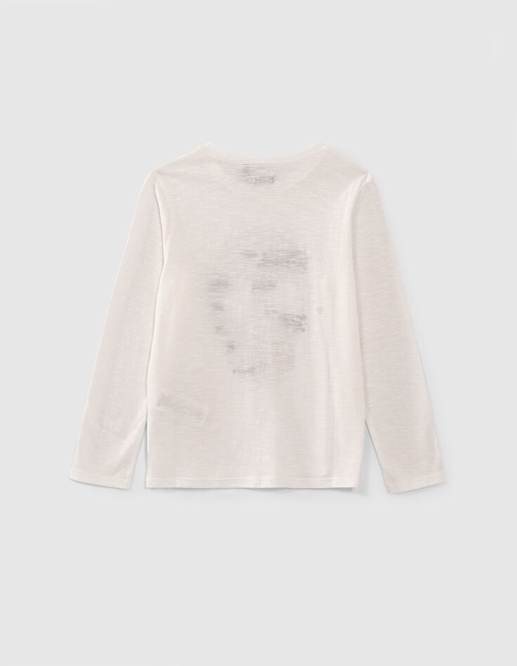 Boys’ off-white T-shirt with skull-writing-4 Boys’ off-white T-shirt with skull-writing-4